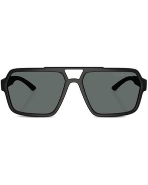 Prada Linea Rossa Geometric-Frame Sunglasses - Black