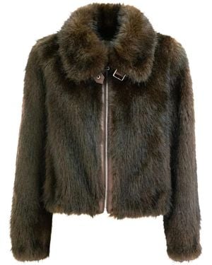 Bully Zip-Up Faux-Fur Jacket - Green
