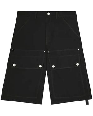 Oamc Peacemaker Cotton Cargo Shorts - Black