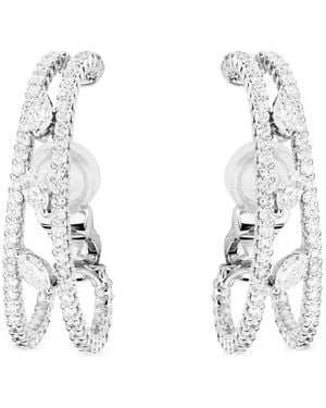 YEPREM Diamond Hoop Earrings - White