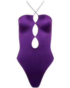Maison Close Costume Intero Glow Modello Perizoma - Viola