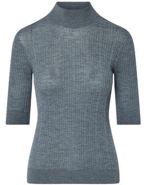 Liu Jo Wool Top With Rhinestones - Blue