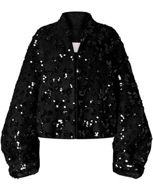 Genny Sequin-Embellished Jacket - Black