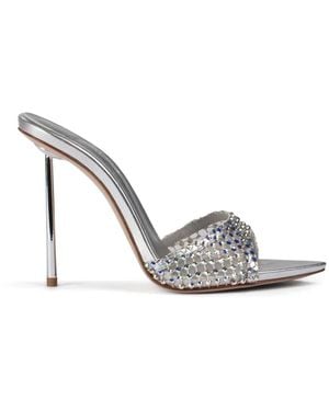 Le Silla Gilda Crystal-Embellished Sandals - Metallic