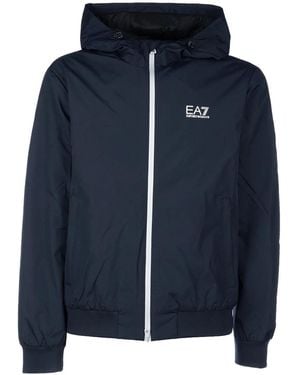 EA7 ジップアップ パーカー - ブルー