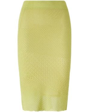 Pinko Knitted Midi Skirt - Yellow