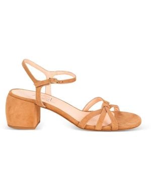 Agl Attilio Giusti Leombruni Leather Heeled Sandals - Natural