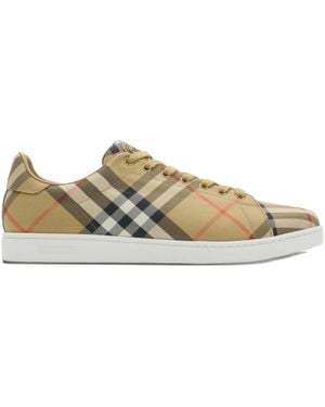 Burberry Karierte Sneakers - Natur