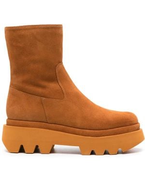 Paloma Barceló Osian Round-Toe Boots - Brown