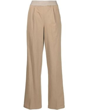 Fear Of God Logo-Waistband Straight-Leg Trousers - Natural