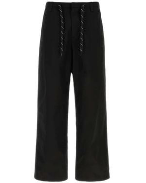 Balenciaga Wide-Leg Drawstring Trousers - Black