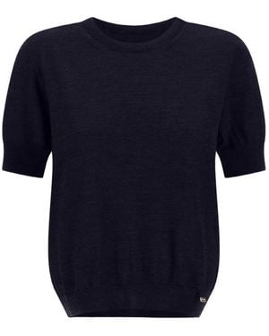 Herno T-Shirt Mit Strumpfnaht - Blau