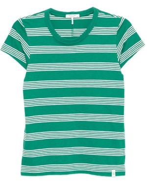Rag & Bone The Slub Stripe T-Shirt - Green