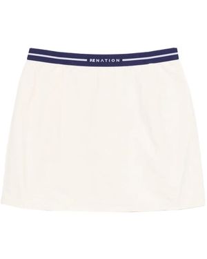 P.E Nation Striped Mini Skirt - White
