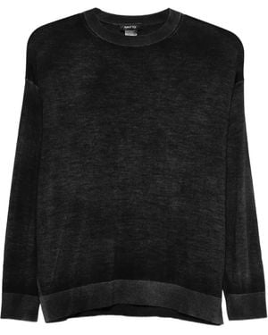 Avant Toi Crew-Neck Top - Black