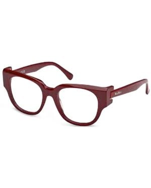 Max Mara Eyewear Brille Mit Eckigem Gestell - Rot