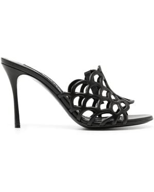 Sergio Rossi 90Mm Sr Mermaid Sandals - White