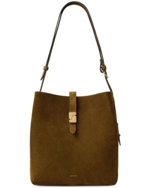 Soeur Bello Suede Shoulder Bag - Brown