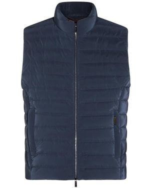 Moorer Padded Zip-Up Gilet - Blue