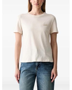 Liu Jo Logo-Embroidered T-Shirt - White