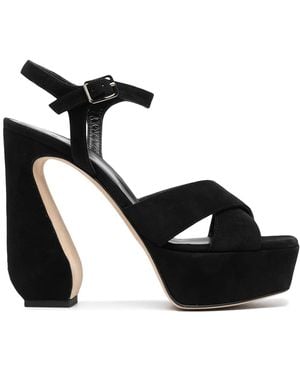 Sergio Rossi Si Rossi 90Mm Heeled Sandals - Black