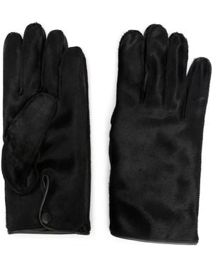 Maison Margiela Handschuhe Aus Leder Mit Ziernähten - Schwarz