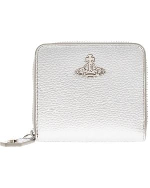 Vivienne Westwood Orb Zip-Around Wallet - White