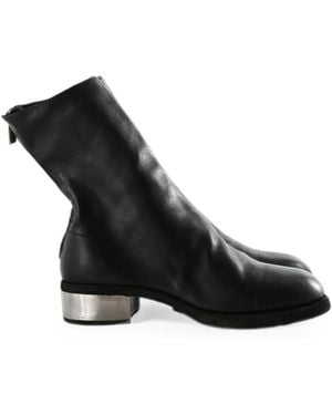 Guidi Back-Zip Ankle Boots - Black