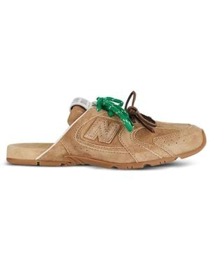 Miu Miu X New Balance 530 Sl Suede Mules - Brown
