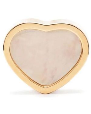 Chopard 18Kt Rose My Happy Heart Mother-Of-Pearl Stud Earring - White