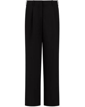 Herno Pleated Twill Tailored Pants - Black