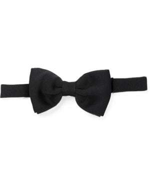 Tagliatore Ribbed Bow Tie - Black
