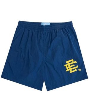 Eric Emanuel Ee Logo-Print Drawstring Swim Shorts - Blue