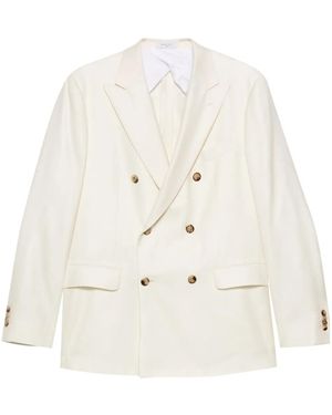Boglioli Double-Breasted Blazer - White