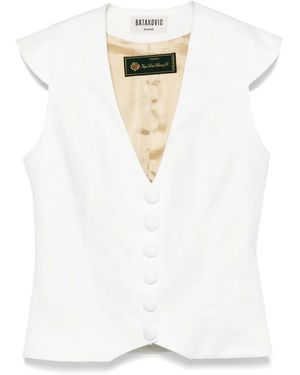 BATAKOVIC Belgrade Wool Waistcoat - White