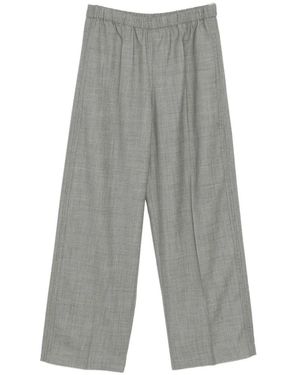 JNBY Broek Met Wijde Pijpen En Jacquard - Grijs