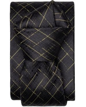 Elizabetta Morandi Patterned-Jacquard Silk Tie - Black