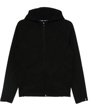 Colmar Hooded Rib-Knit Ski Sweatshirt - Black