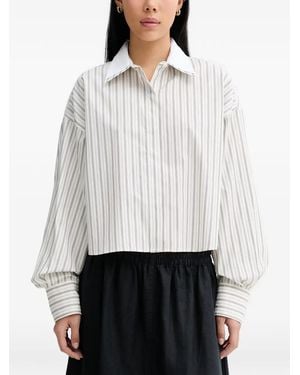 Rag & Bone Chemise Marin À Coupe Crop - White