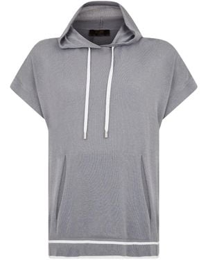 Moorer Short-Sleeve Hoodie - Grey