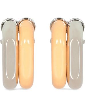 Rabanne Two-Tone Hoop Earrings - Natural