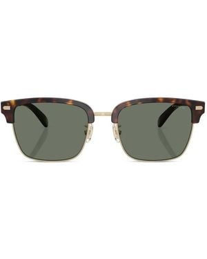 COACH Rivet Retro Square-Frame Sunglasses - Green