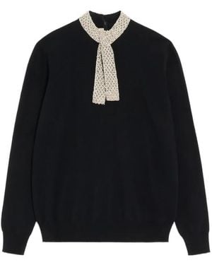 Valentino Garavani Embroidered Wool Jumper - Black
