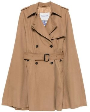 Burberry Cape Mit Gürtel - Natur