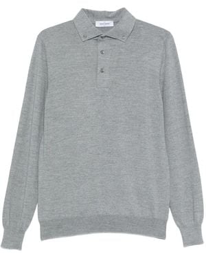 Gran Sasso Poloshirt Met Knopen En Lange Mouwen - Grijs