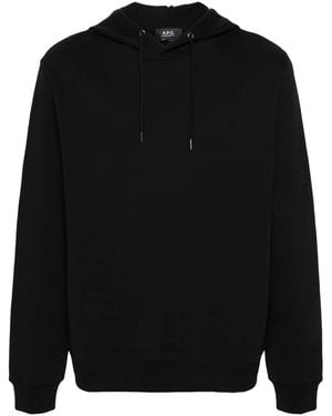 A.P.C. Hoodie Mit Logo-Stickerei - Schwarz