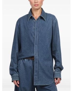 Tibi Collared Denim Shirt - ブルー