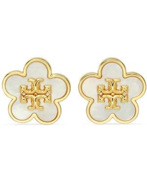 Tory Burch Pendientes Forget Me Not - Metálico