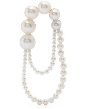 Sophie Bille Brahe 14Kt Recycled Embrassée De Perle Single Earring - White