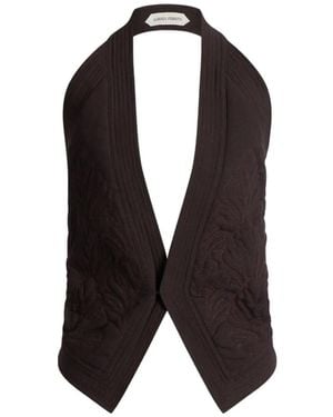 Alberta Ferretti Chaleco Acolchado Con Cuello Halter - Azul